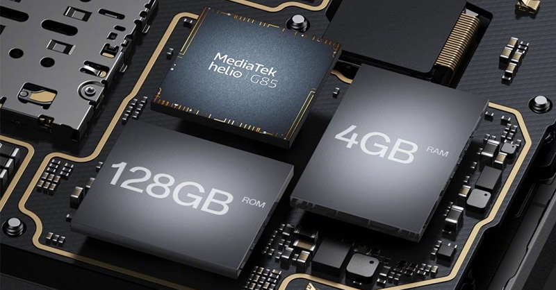 OPPO A18 hoạt động với sức mạnh của chip xử lý MediaTek Helio G85
