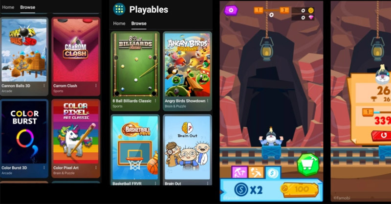 Playables khả dụng trên cả Android, iOS và máy tính bàn