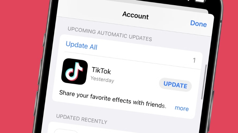 Ứng dụng TikTok chưa được cập nhật phiên bản mới sẽ không hiển thị giỏ hàng