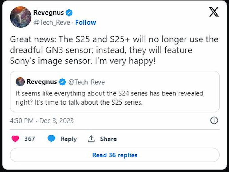 Thông tin rò rỉ về camera trên Galaxy S25 Series