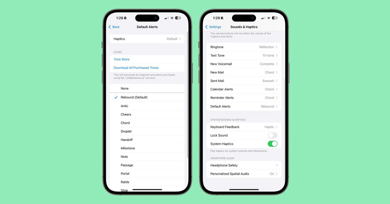 Tính năng âm báo mặc định trên iOS 17.2