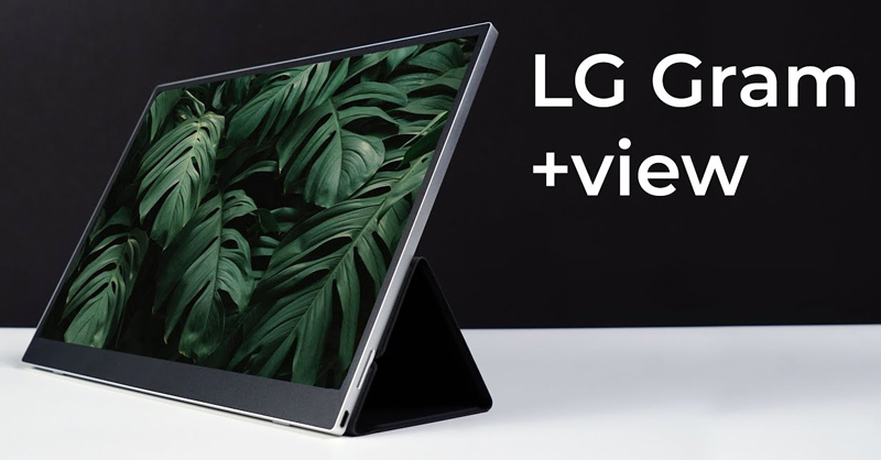 Trang bị giá đỡ tiện lợi của màn hình LG gram view+