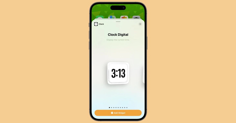 Widget đồng hồ mới trên iOS 17.2