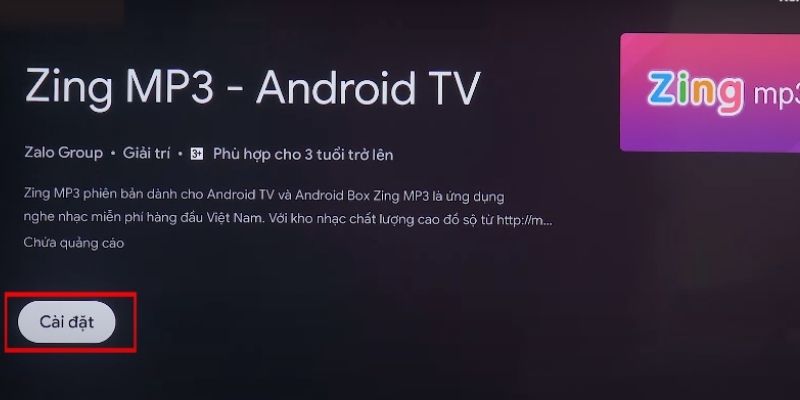 Tải ứng dụng trên Android TV Panasonic