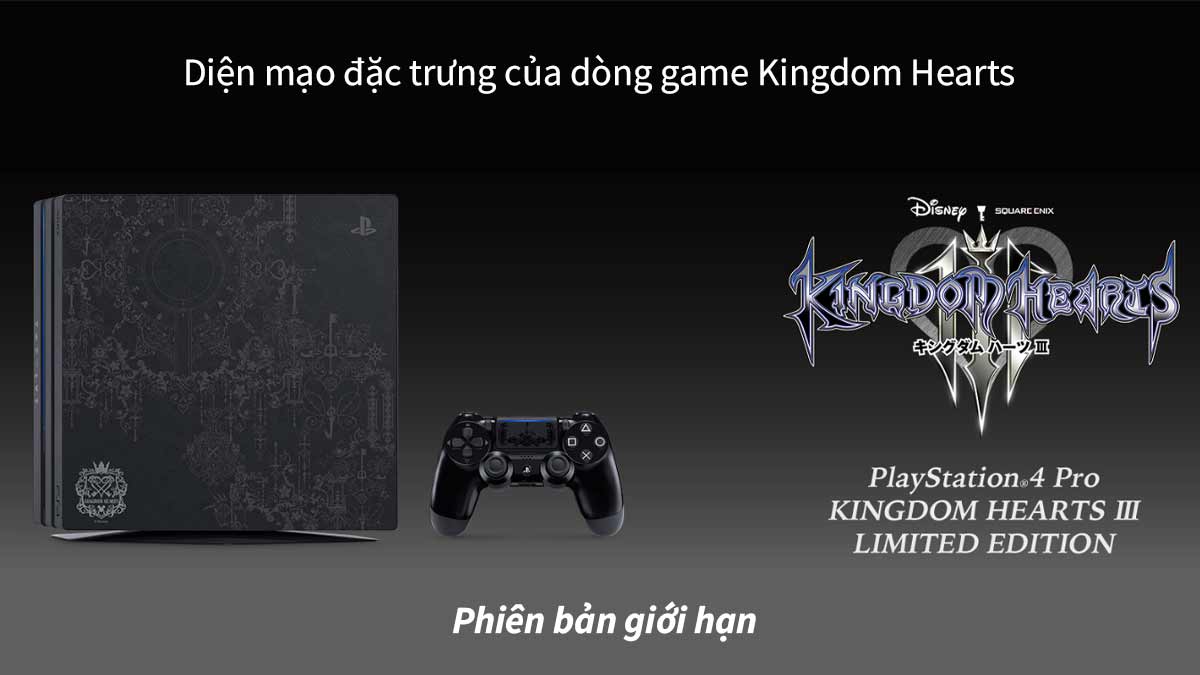 Bộ máy PS4 Pro Kingdom Heart III PCAS-05086HA có thiết kế độc đáo