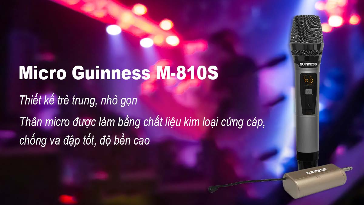 Micro Guinness M-810S có diện mạo nhỏ gọn, sang trọng và hiện đại