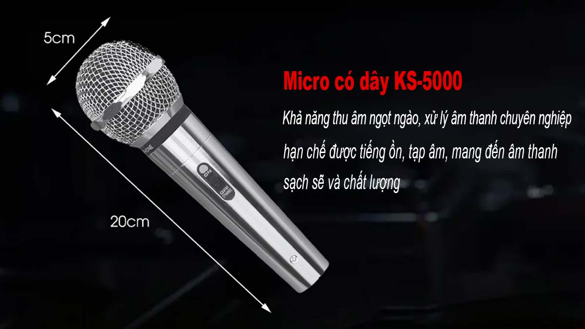 Micro KS-5000 có khả năng thu âm tuyệt vời, âm thanh trong trẻo
