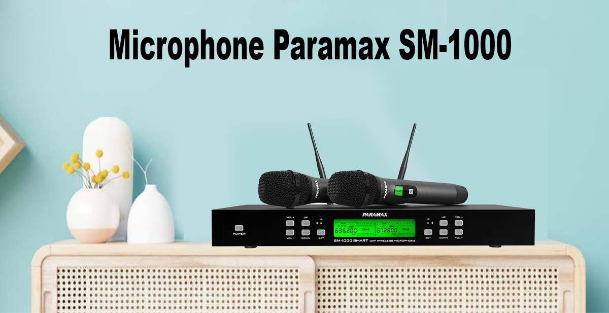 Microphone Paramax SM-1000 có thiết kế hiện đại, nhỏ gọn