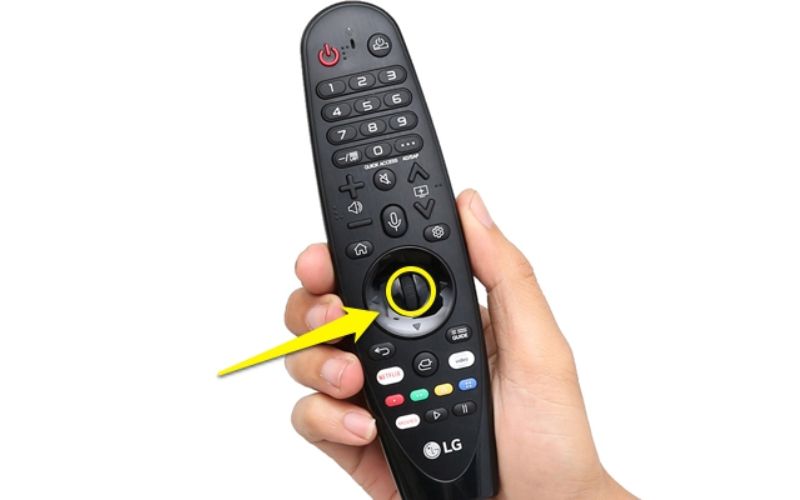 Nút cuộn (OK) trên remote tivi LG