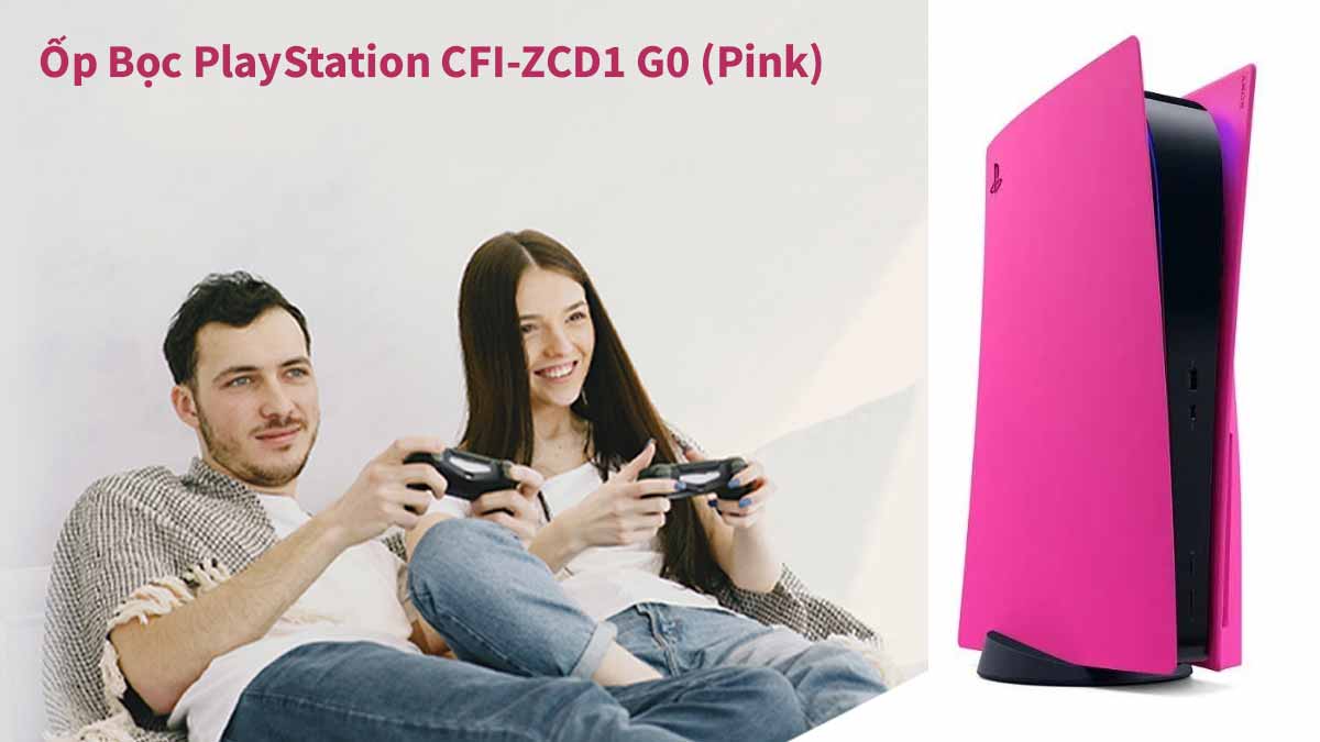 Ốp Bọc PlayStation CFI-ZCD1 G0 (Pink) dễ dàng lắp đặt cho máy PS5