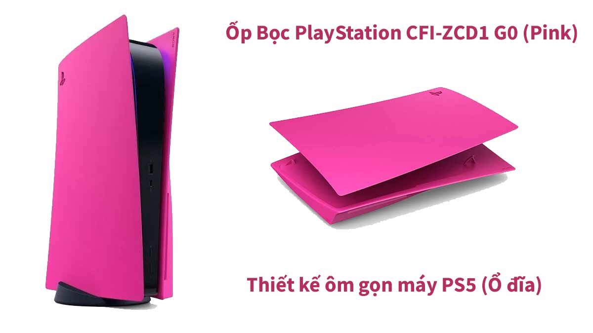 Ốp bọc PlayStation CFI-ZCD1 G0 (Pink) có màu hồng cá tính, sang trọng