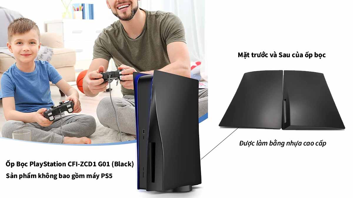 Ốp bọc PlayStation CFI-ZCD1 G01 được làm bằng chất liệu nhựa cao cấp