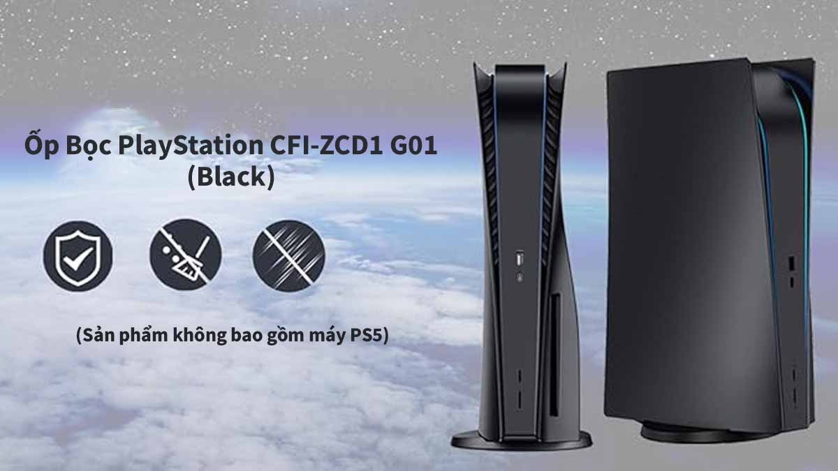Ốp bọc PlayStation CFI-ZCD1 G01 (Black) có thiết kế vừa vặn với máy PS5