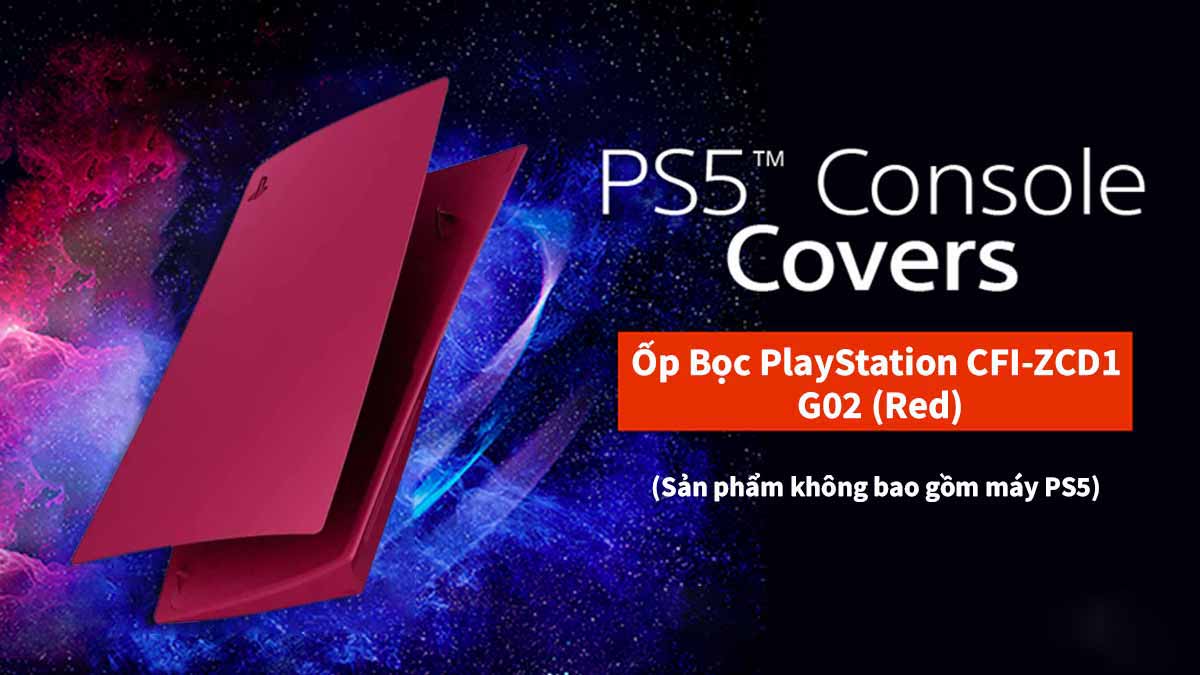 Ốp bọc PlayStation CFI-ZCD1 G02 (Red) có kiểu dáng tương đồng với PS5