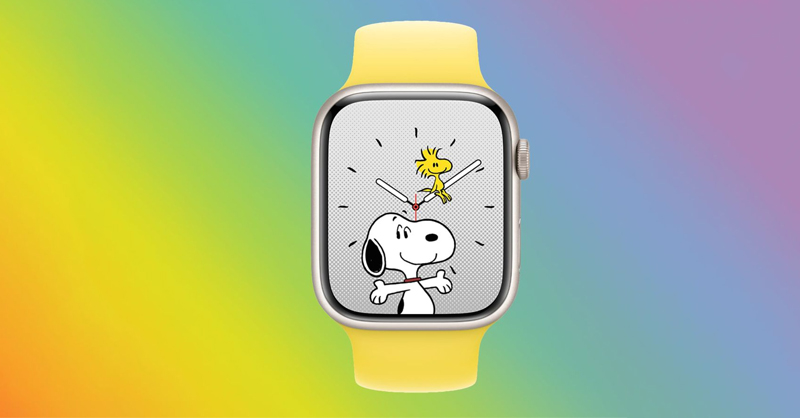 Nhóm thiết kế đã sử dụng hình ảnh 2D cho Snoopy trên Apple Watch