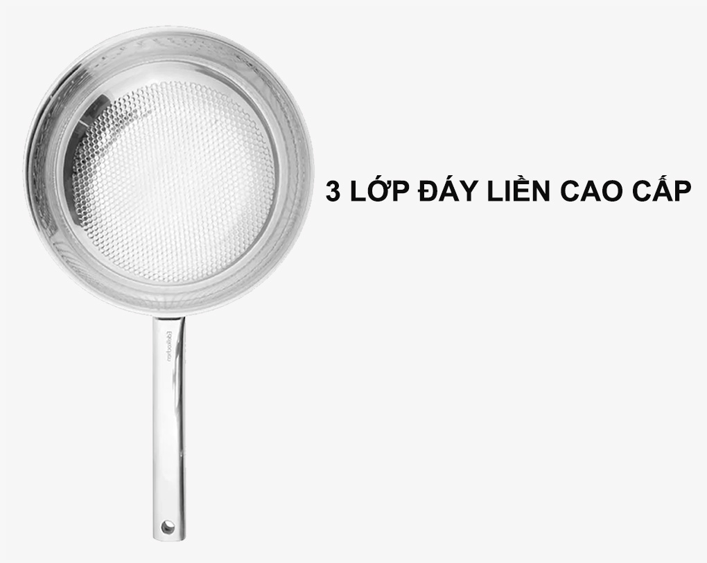 Chảo Inox 28cm Edelkochen ED-128-3L gồm 3 lớp đáy liền