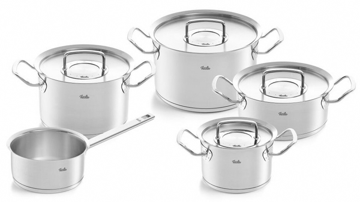 Fissler Pure 5 món được làm từ thép không gỉ 18/10 cao cấp