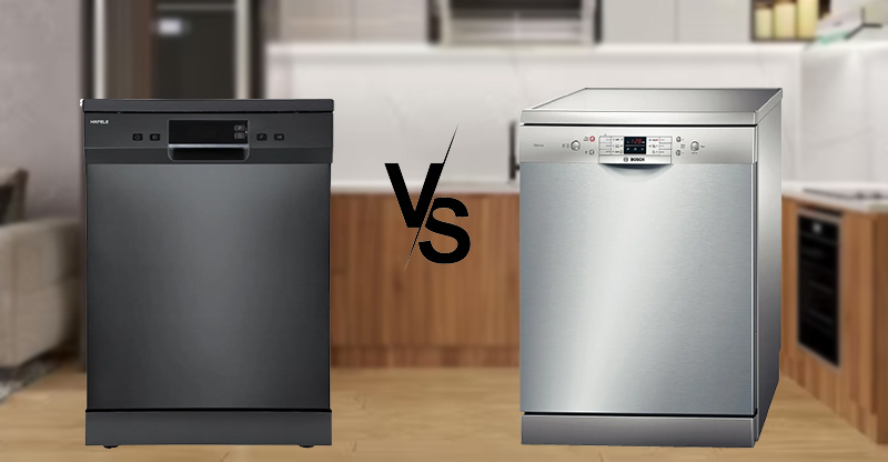 So sánh máy rửa chén Hafele và Bosch