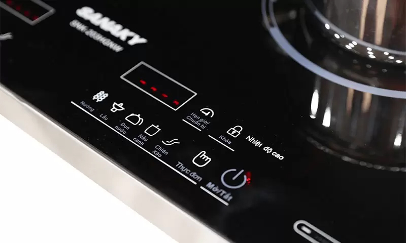 Bảng điều khiển cảm ứng bếp hồng ngoại không hiển thị