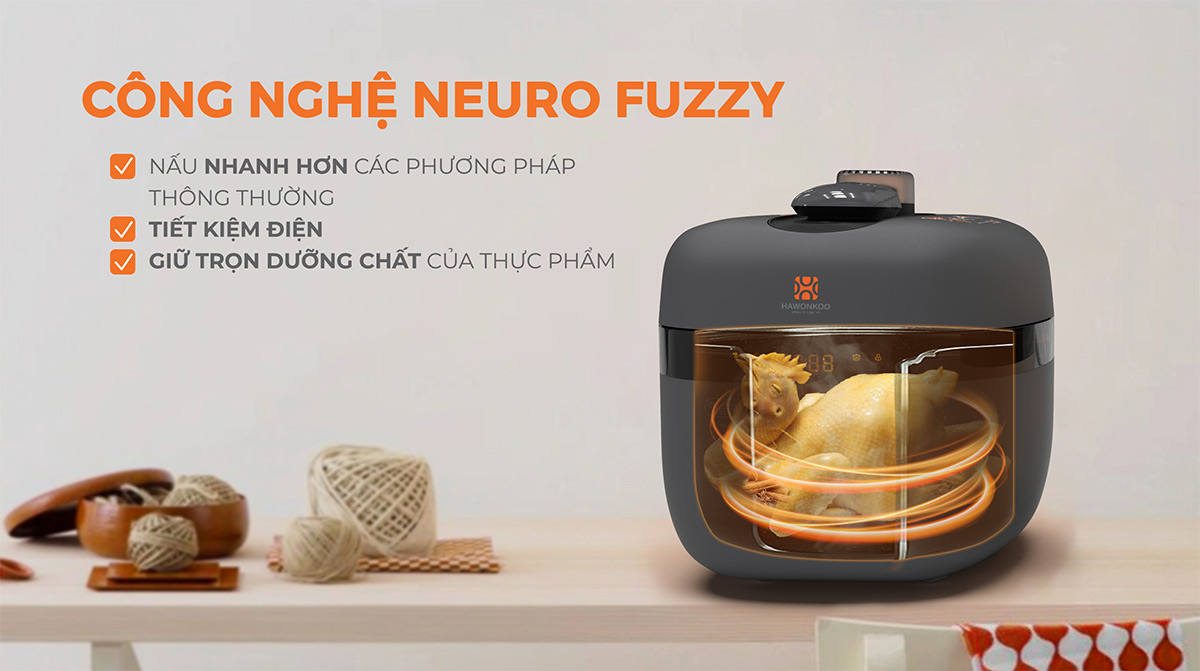 Công nghệ Neuro Fuzzy nồi áp suất Hawonkoo PCH-500-GR
