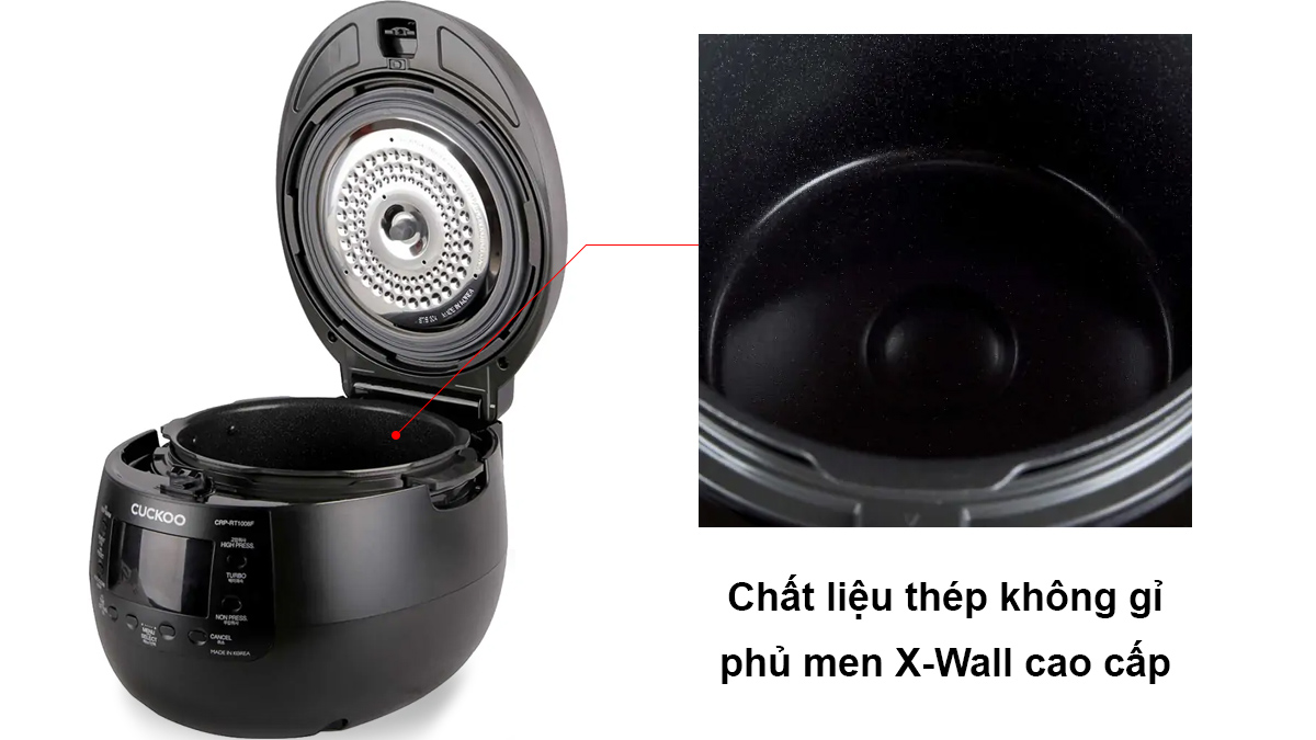 Lòng nồi cơm Cuckoo CRP-RT1008F phủ men X-Wall cao cấp