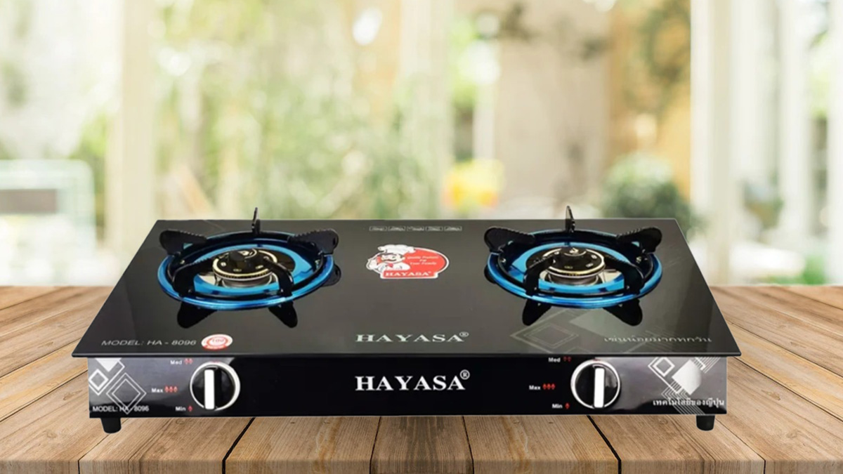 Mặt bếp Hayasa HA-8096 được làm từ kính cường lực chịu nhiệt