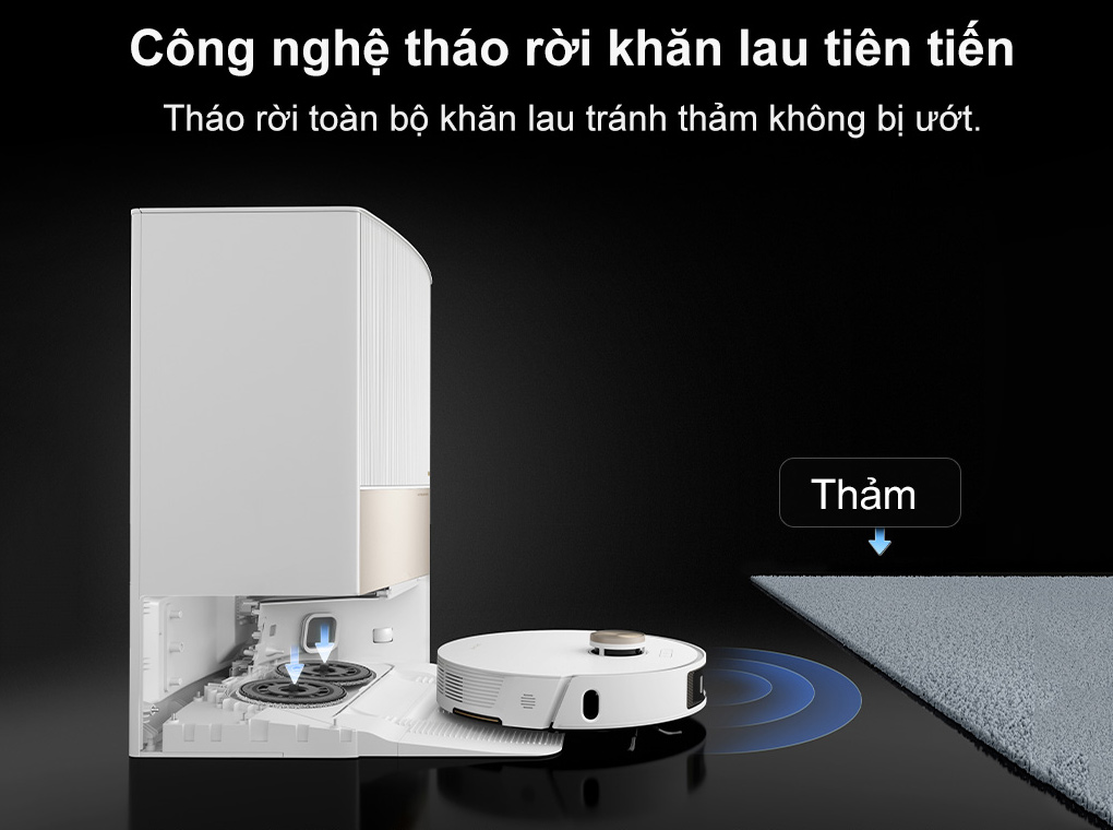 Trạm sạc của Robot Dreame L20 Ultra màu trắng bản quốc tế 