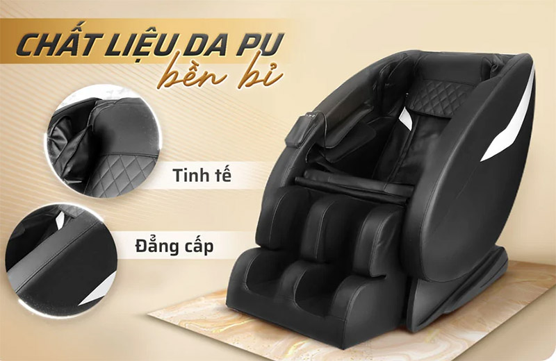 Ghế massage Fuji Luxury CZ916 làm bằng da PU bền bỉ 