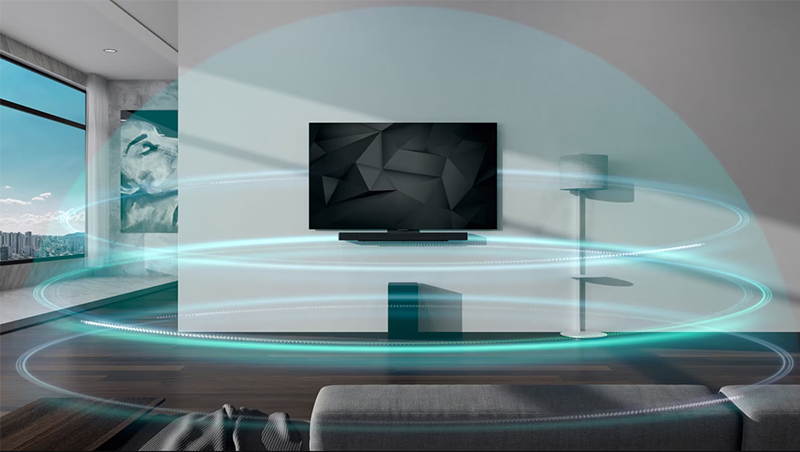 Âm thanh vòm mở rộng xuất hiện ở chế độ rạp chiếu phim hoặc AI Sound Pro