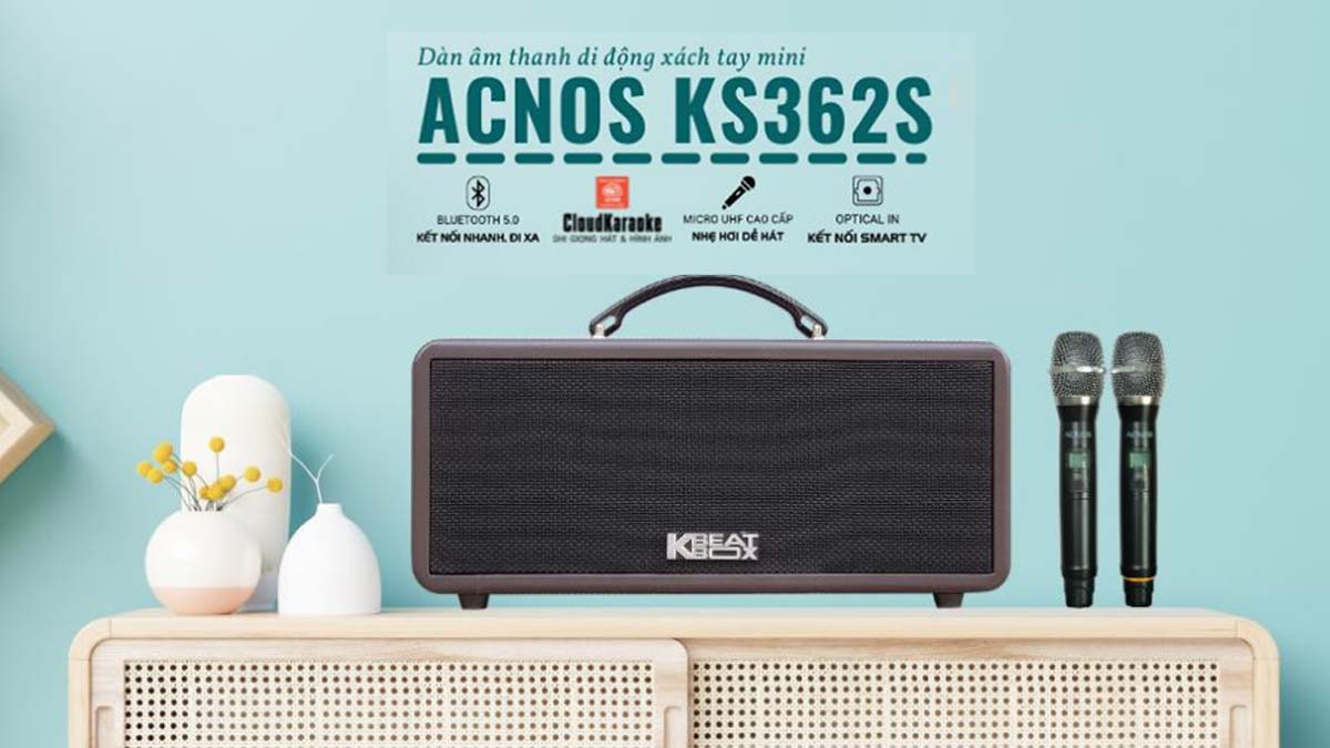 Loa karaoke Acnos KS362S hỗ trợ nhiều phương thức kết nối