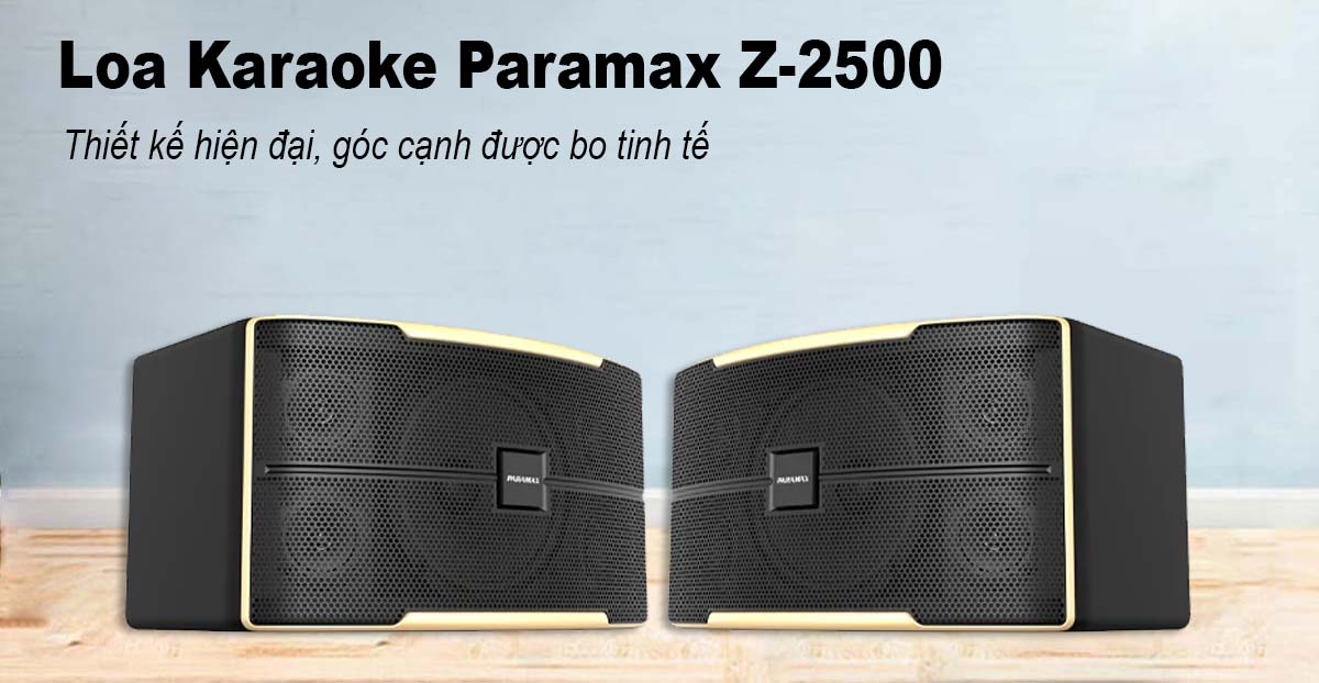 Loa Karaoke 12 Inches Paramax Z-2500 sở hữu thiết kế tinh tế, hiện đại