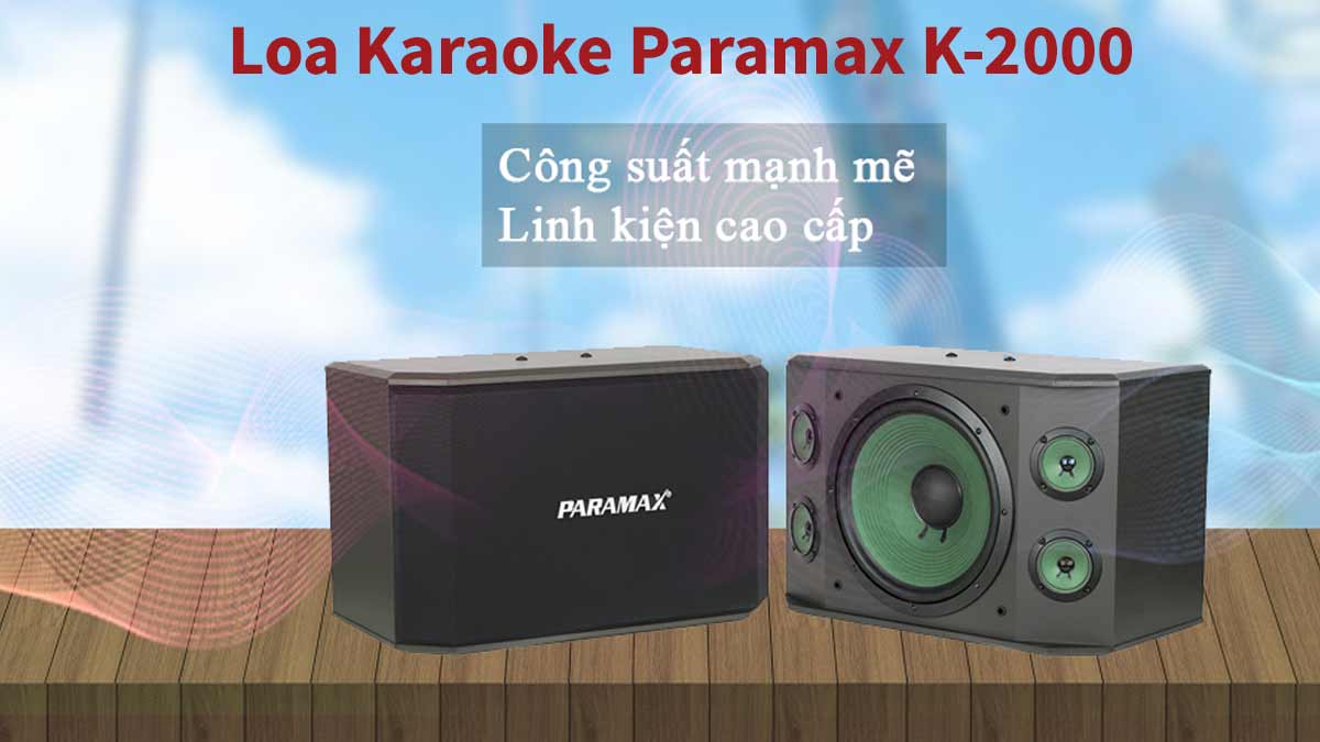 Loa Karaoke K-2000 sở hữu mức công suất mạnh mẽ