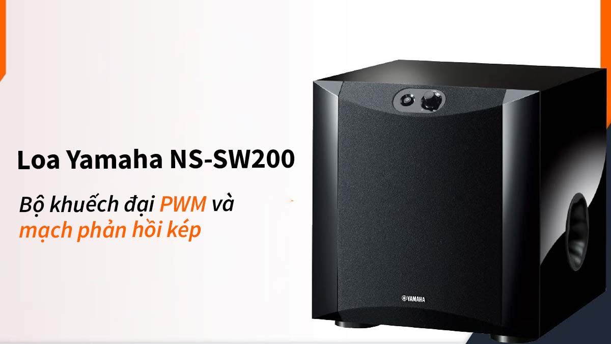 Loa Yamaha NS-SW200 có khả năng đạt hiệu suất cao ở công suất 130W
