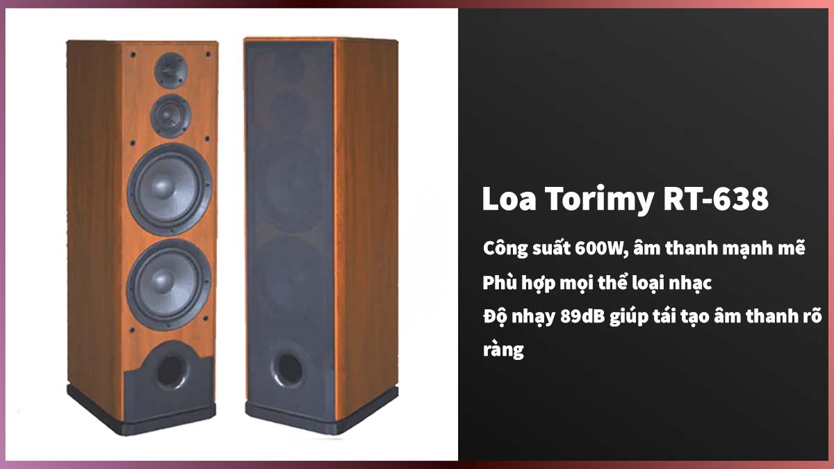 Loa Torimy RT-638 có khả năng tái tạo âm thanh rõ ràng, sống động