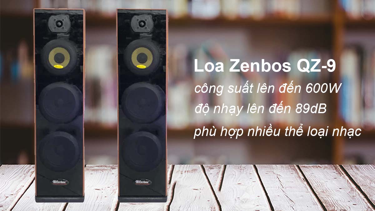 Loa Zenbos QZ-9 sở hữu công suất lớn 600W và độ nhạy cao đến 89dB