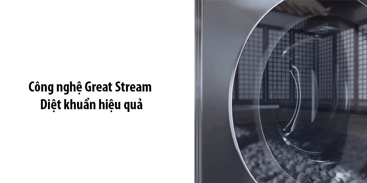 Công nghệ giặt hơi nước Great Steam diệt khuẩn