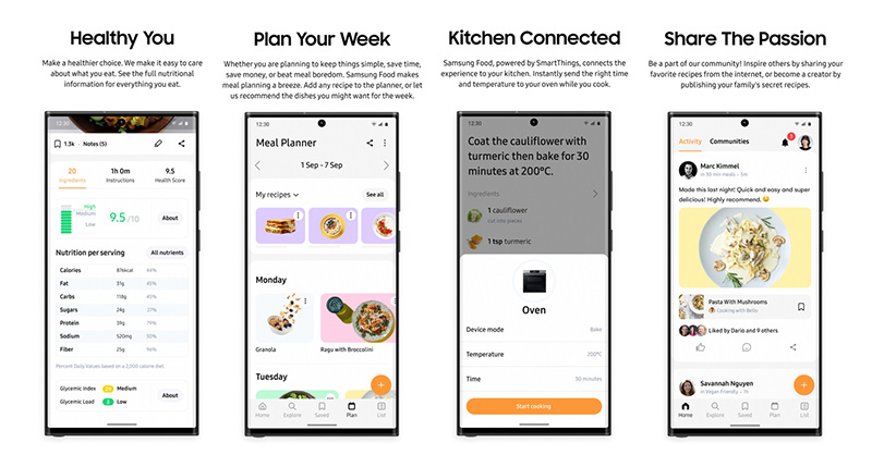 Samsung Food - Trợ lý công thức nấu ăn với trí tuệ nhân tạo