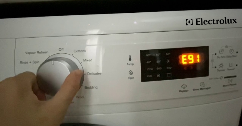 Máy giặt Electrolux báo lỗi E91 - Nguyên nhân và cách khắc phục hiệu quả