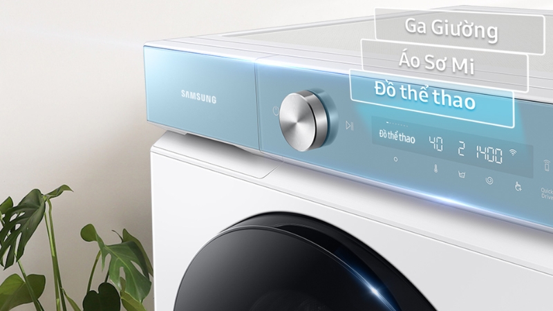 Bảng điều khiển AI Control tự đề xuất chương trình giặt phù hợp với thói quen người dùng