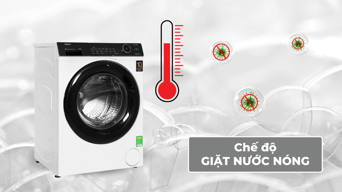 Chế độ giặt nước nóng cho người dùng tùy chỉnh nhiệt độ