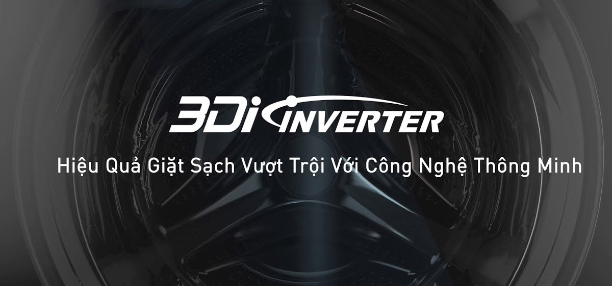 Công nghệ 3D Inverter giặt sạch tối ưu trên Máy Giặt Sấy Panasonic Inverter 10/6 Kg NA-S106FR1BV