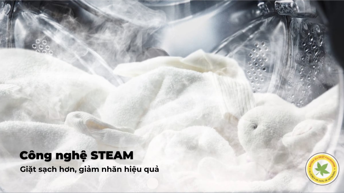Công nghệ Steam giặt sạch quần áo bằng hơi nước