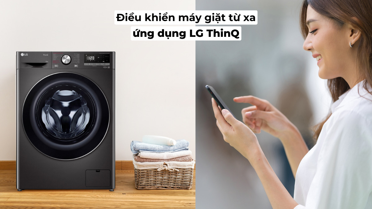 Điều khiển máy giặt mọi lúc, mọi nơi qua ứng dụng LG ThinQ