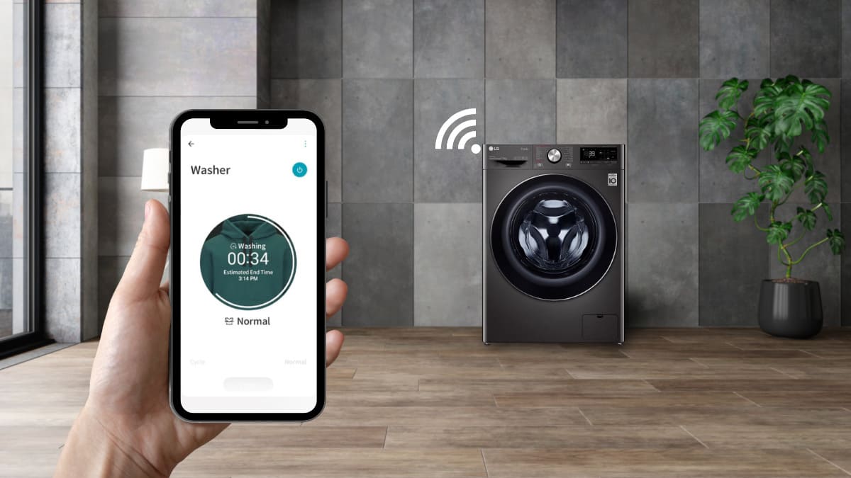 Điều khiển máy giặt LG từ xa thông qua ứng dụng SmartThinQ