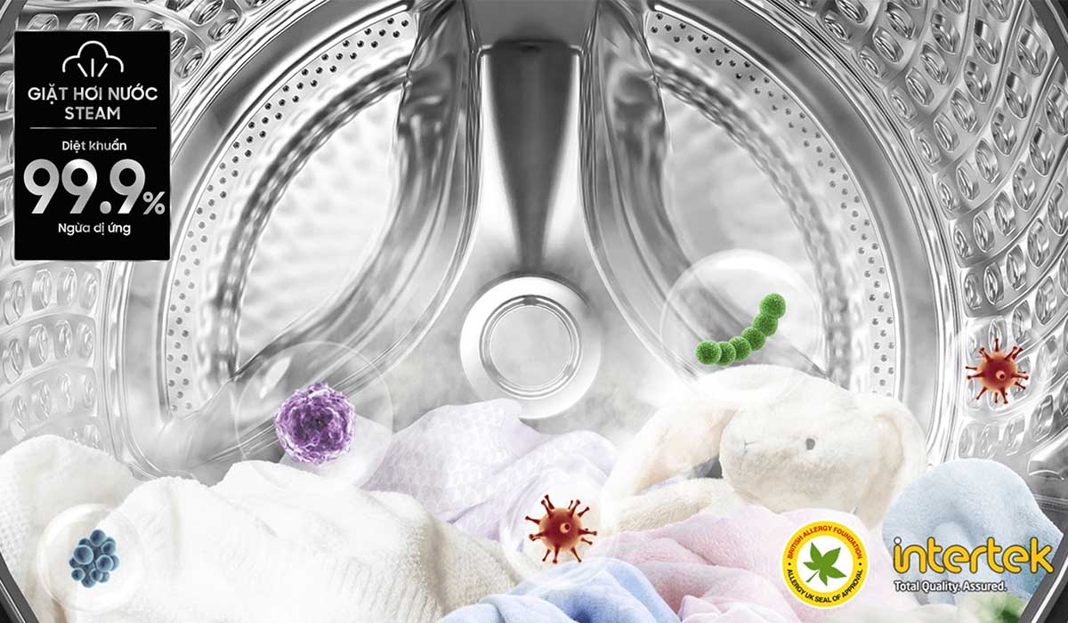 Giặt hơi nước diệt khuẩn Hygiene Steam: Diệt khuẩn 99,9% và ngừa dị ứng