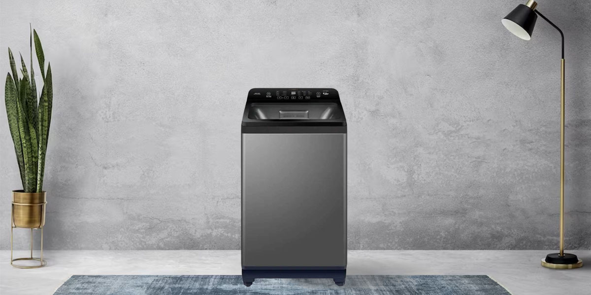 Máy Giặt Aqua 9.5 Kg AQW-FR95HT.S sở hữu sắc bạc hiện đại