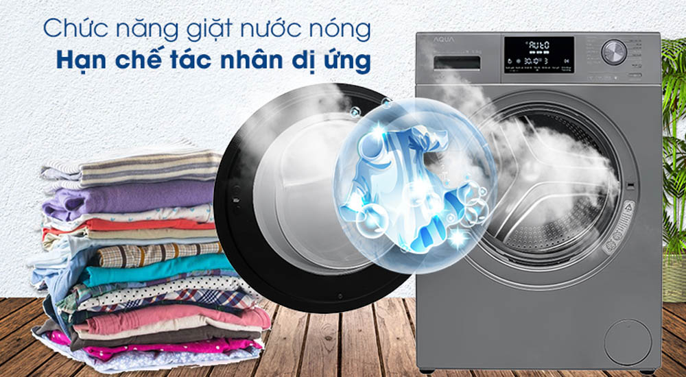 Chức năng giặt nước nóng giúp vải mềm hơn, diệt khuẩn hữu hiệu
