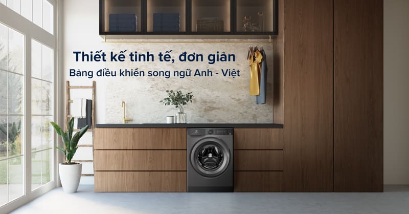 Máy giặt Electrolux hiện đại, tạo điểm nhấn hoàn hảo cho ngôi nhà bạn