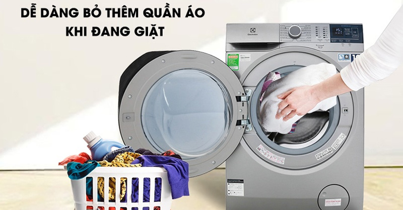 Tính năng thêm đồ giặt trên máy giặt Electrolux