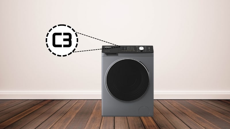 Máy giặt Hitachi báo lỗi C3 - Cách khắc phục hiệu quả